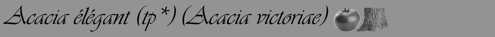 Étiquette de : Acacia victoriae - format a - style noire44viv avec comestibilité simplifiée