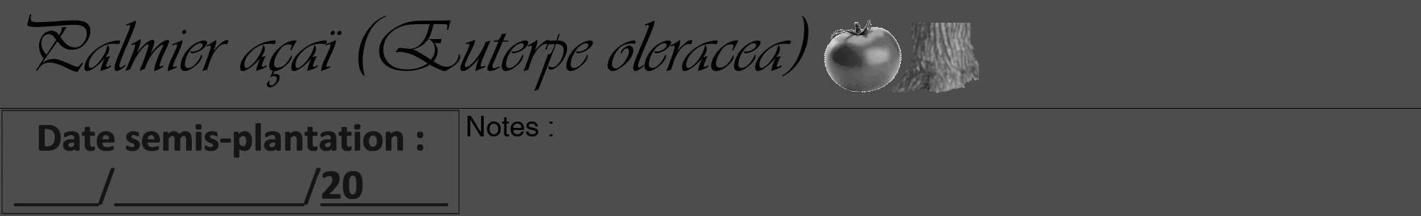 Étiquette de : Euterpe oleracea - format a - style noire28viv avec comestibilité simplifiée