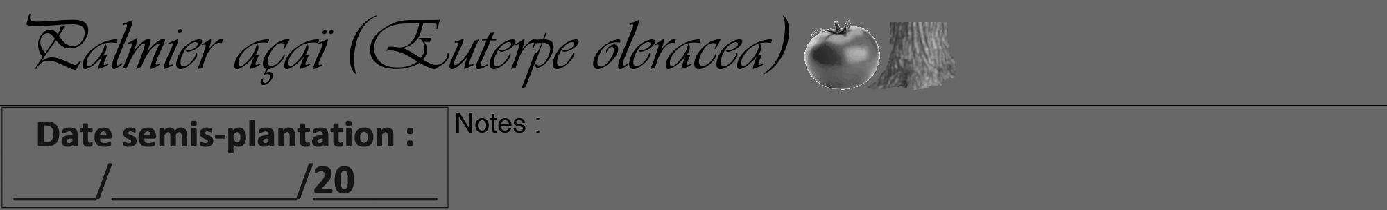Étiquette de : Euterpe oleracea - format a - style noire43viv avec comestibilité simplifiée