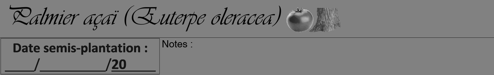 Étiquette de : Euterpe oleracea - format a - style noire50viv avec comestibilité simplifiée