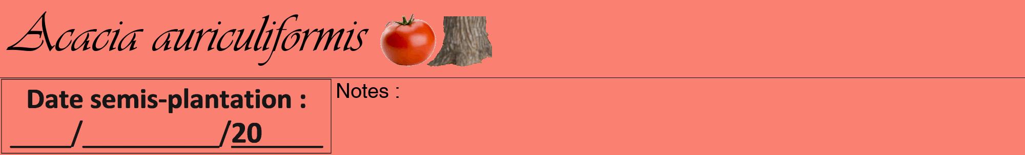 Étiquette de : Acacia auriculiformis - format a - style noire38viv avec comestibilité simplifiée