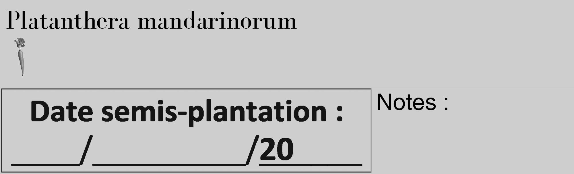 Étiquette de : Platanthera mandarinorum - format c - style noire17_basique_basiquebod avec comestibilité simplifiée