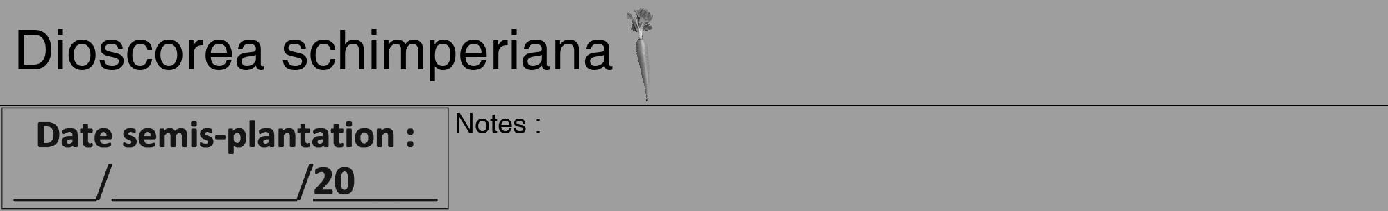 Étiquette de : Dioscorea schimperiana - format a - style noire42hel avec comestibilité simplifiée