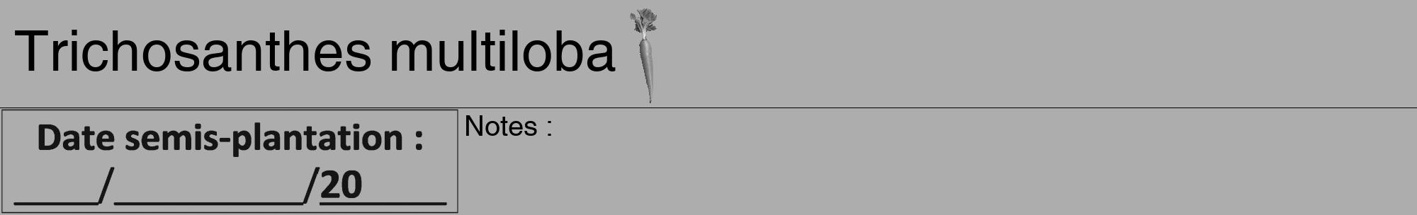 Étiquette de : Trichosanthes multiloba - format a - style noire22hel avec comestibilité simplifiée