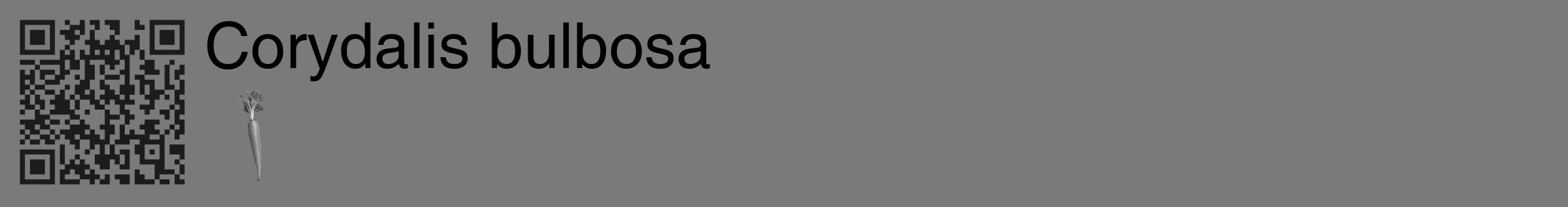 Étiquette de : Corydalis bulbosa - format c - style noire3_basique_basiquehel avec qrcode et comestibilité simplifiée