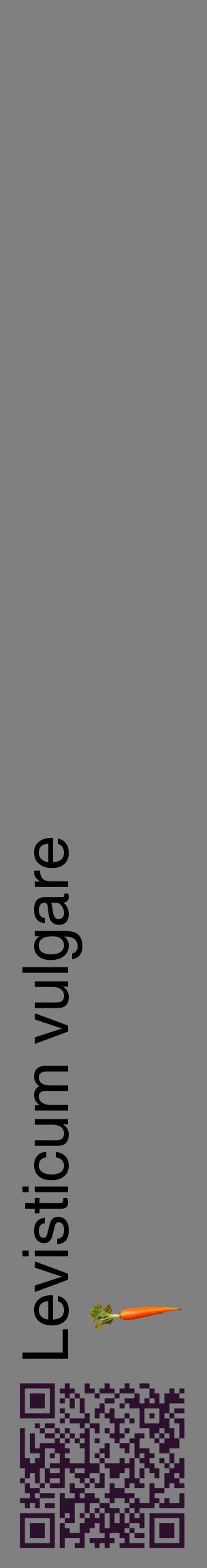 Étiquette de : Levisticum vulgare - format c - style noire57_basiquehel avec qrcode et comestibilité simplifiée