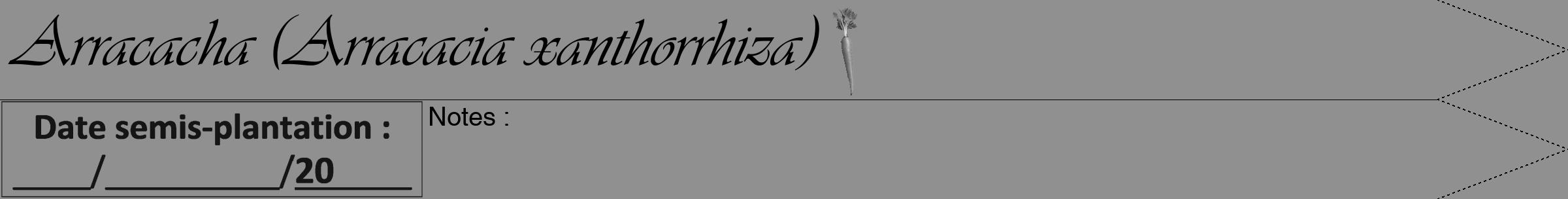 Étiquette de : Arracacia xanthorrhiza - format a - style noire4simpleviv avec comestibilité simplifiée