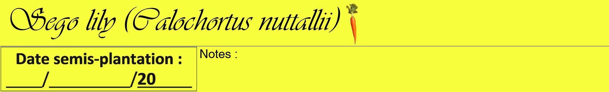 Étiquette de : Calochortus nuttallii - format a - style noire18viv avec comestibilité simplifiée