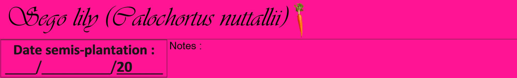 Étiquette de : Calochortus nuttallii - format a - style noire43viv avec comestibilité simplifiée