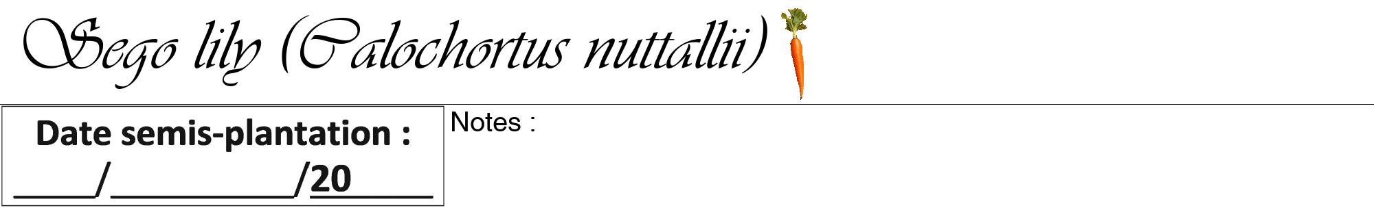 Étiquette de : Calochortus nuttallii - format a - style noire60viv avec comestibilité simplifiée
