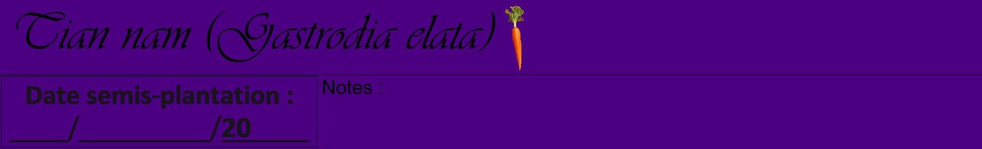 Étiquette de : Gastrodia elata - format a - style noire47viv avec comestibilité simplifiée