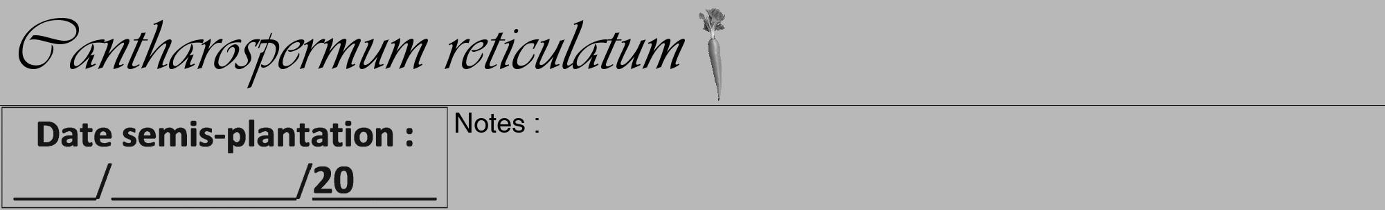 Étiquette de : Cantharospermum reticulatum - format a - style noire39viv avec comestibilité simplifiée