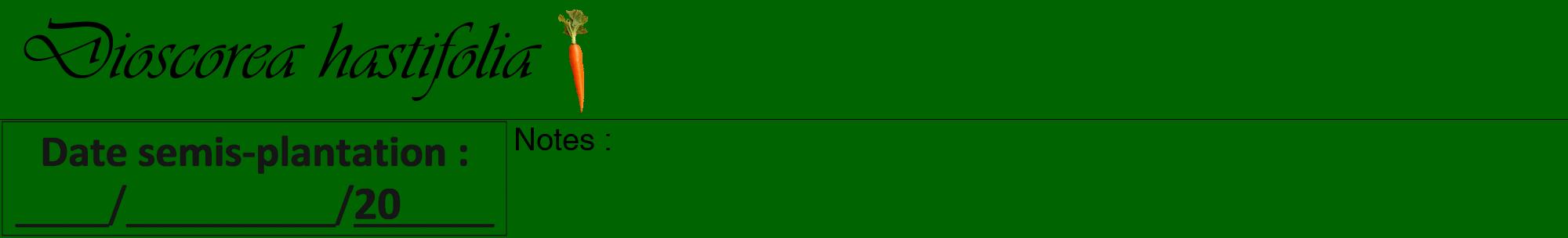 Étiquette de : Dioscorea hastifolia - format a - style noire8viv avec comestibilité simplifiée