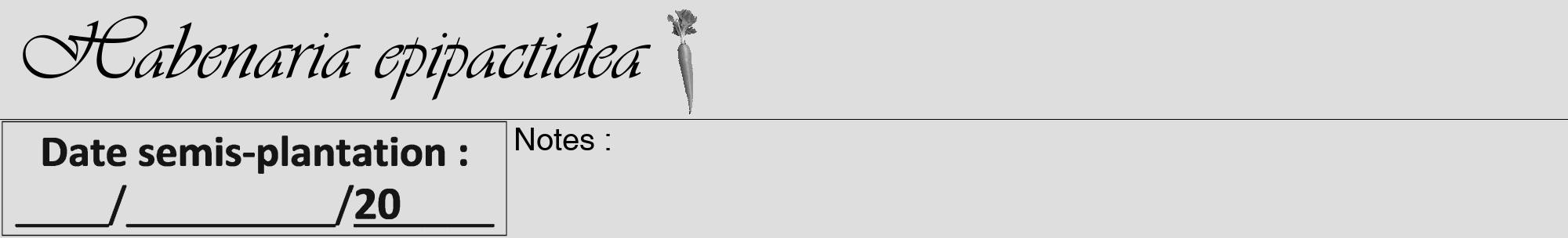 Étiquette de : Habenaria epipactidea - format a - style noire20viv avec comestibilité simplifiée