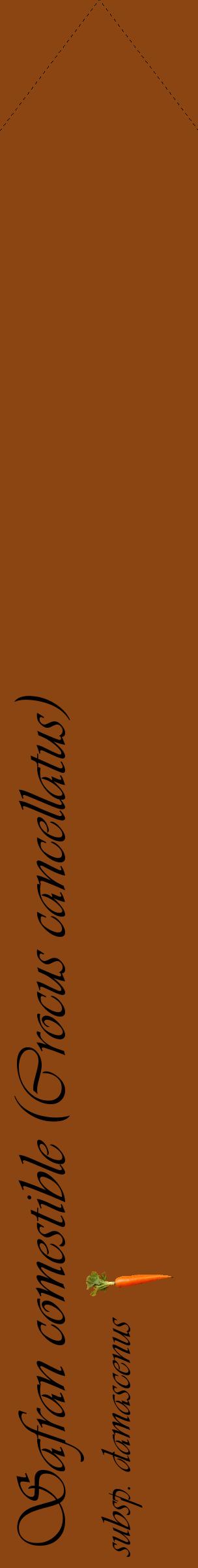 Étiquette de : Crocus cancellatus subsp. damascenus - format c - style noire30_simpleviv avec comestibilité simplifiée
