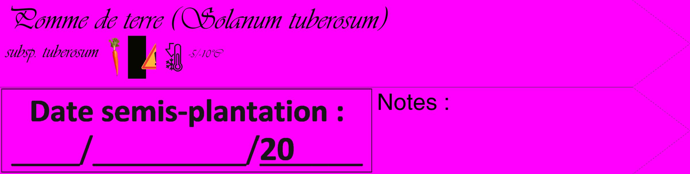 Étiquette de : Solanum tuberosum subsp. tuberosum - format c - style noire51_simple_simpleviv avec comestibilité simplifiée