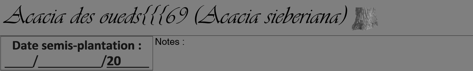 Étiquette de : Acacia sieberiana - format a - style noire31viv avec comestibilité simplifiée