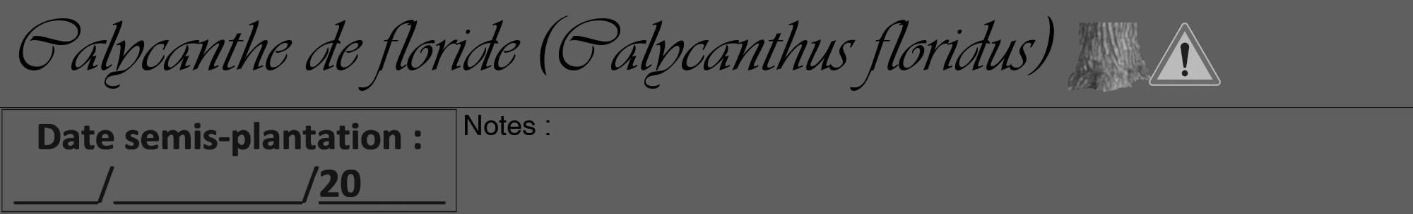 Étiquette de : Calycanthus floridus - format a - style noire10viv avec comestibilité simplifiée