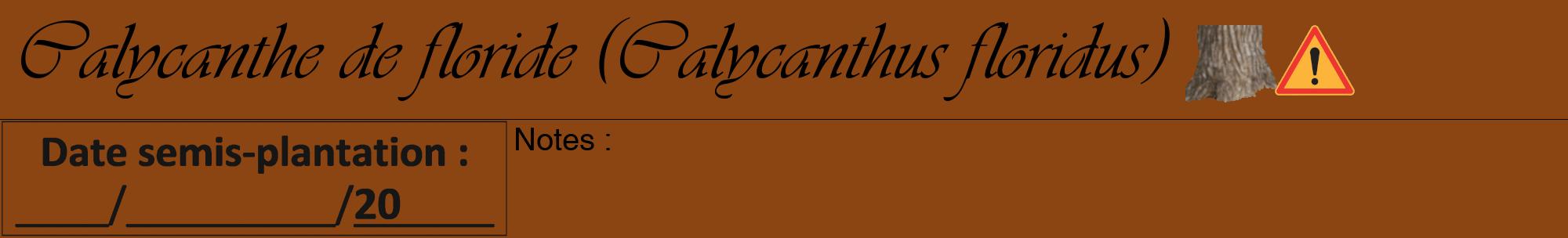Étiquette de : Calycanthus floridus - format a - style noire30viv avec comestibilité simplifiée