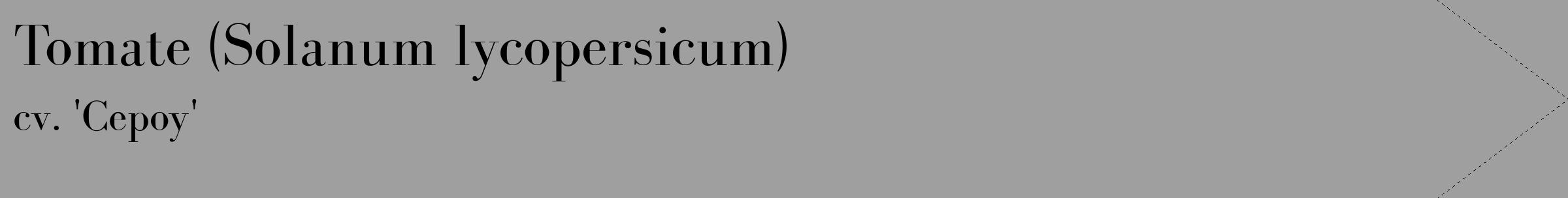 Étiquette de : Solanum lycopersicum cv. 'Cepoy' - format c - style noire24_simple_simplebod avec comestibilité