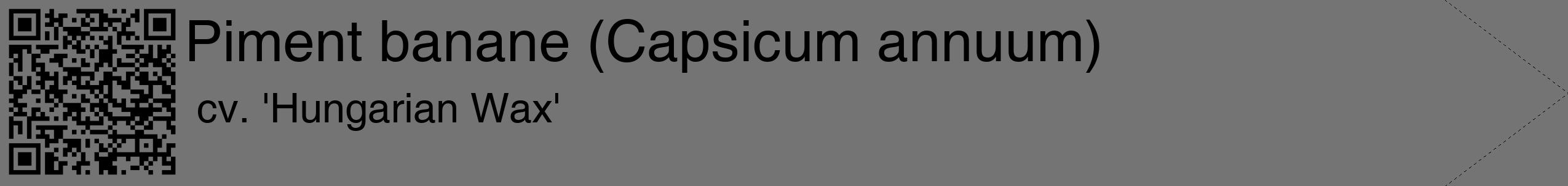 Étiquette de : Capsicum annuum cv. 'Hungarian Wax' - format c - style noire26_simple_simplehel avec qrcode et comestibilité