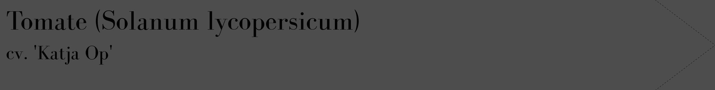 Étiquette de : Solanum lycopersicum cv. 'Katja Op' - format c - style noire28_simple_simplebod avec comestibilité