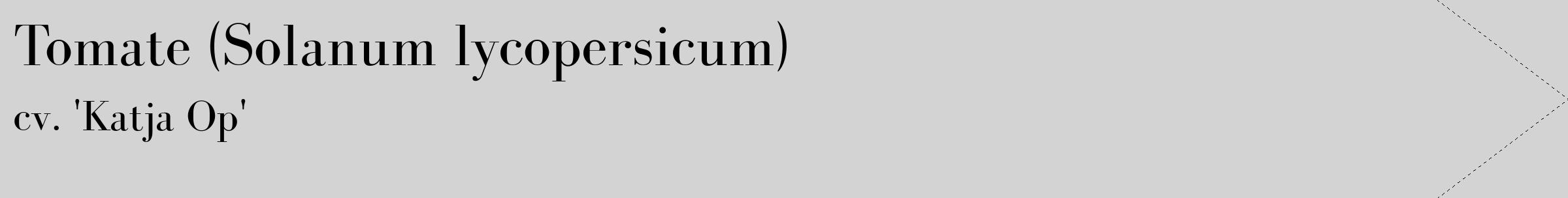 Étiquette de : Solanum lycopersicum cv. 'Katja Op' - format c - style noire56_simple_simplebod avec comestibilité