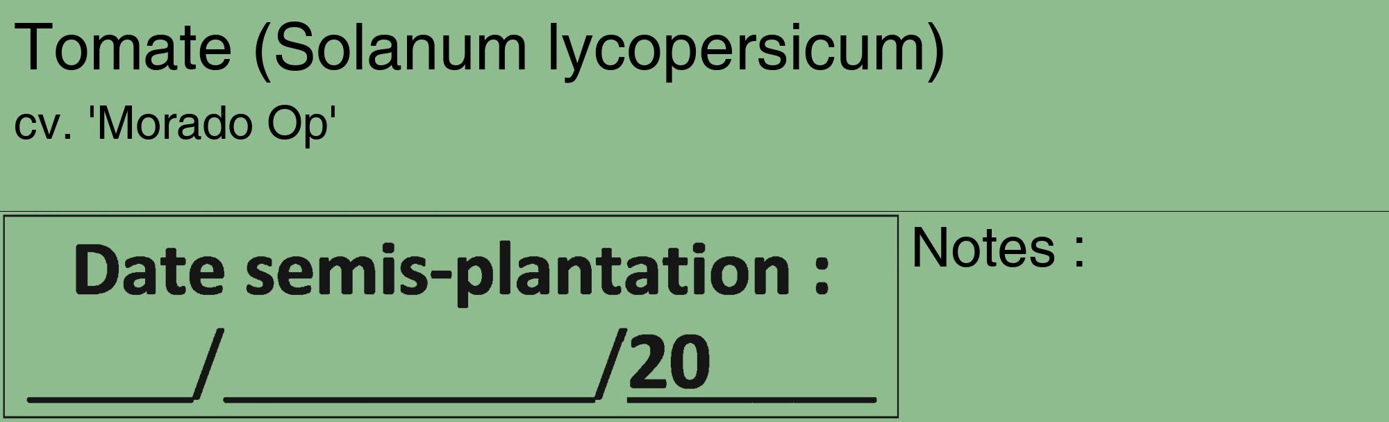 Étiquette de : Solanum lycopersicum cv. 'Morado Op' - format c - style noire13_basique_basiquehel avec comestibilité