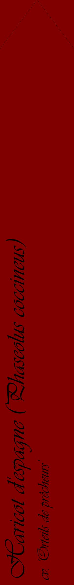 Étiquette de : Phaseolus coccineus cv. 'Orteils de prêcheurs' - format c - style noire29_simpleviv avec comestibilité