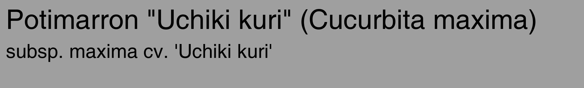 Étiquette de : Cucurbita maxima subsp. maxima cv. 'Uchiki kuri' - format c - style noire24_basique_basiquehel avec comestibilité