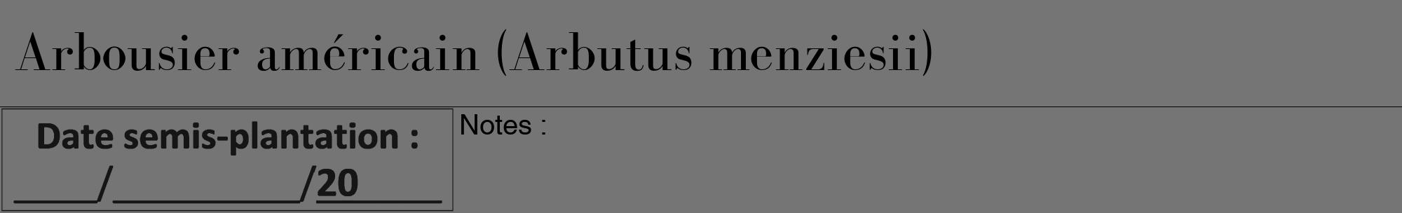 Étiquette de : Arbutus menziesii - format a - style noire5bod avec comestibilité