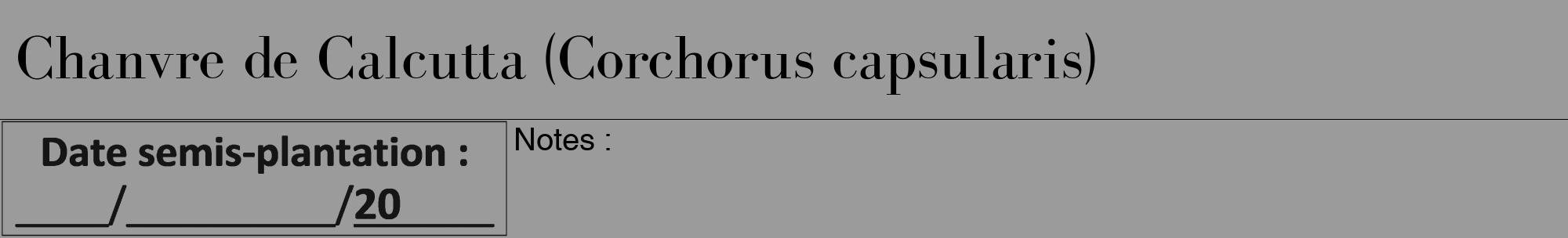 Étiquette de : Corchorus capsularis - format a - style noire52bod avec comestibilité