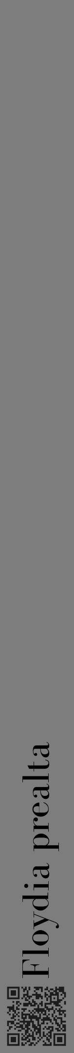Étiquette de : Floydia prealta - format a - style noire35bod avec qrcode et comestibilité - position verticale