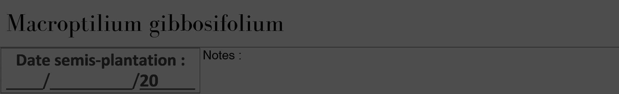 Étiquette de : Macroptilium gibbosifolium - format a - style noire28bod avec comestibilité
