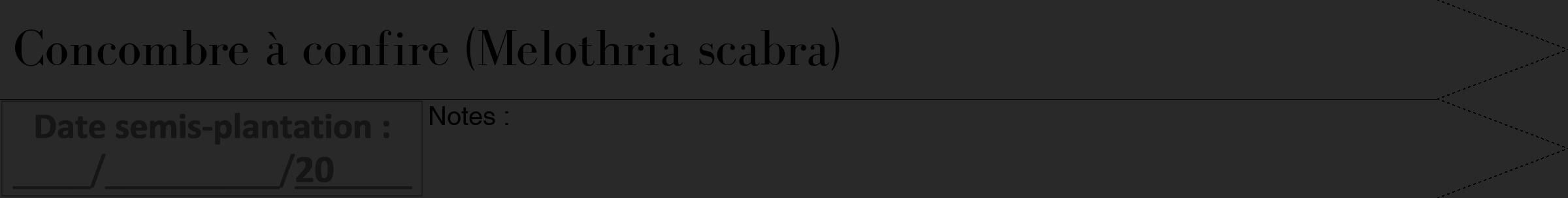 Étiquette de : Melothria scabra - format b - style noire34bod avec comestibilité