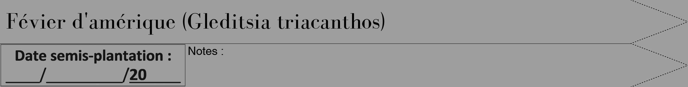 Étiquette de : Gleditsia triacanthos - format b - style noire23bod avec comestibilité