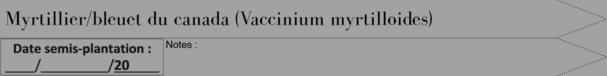 Étiquette de : Vaccinium myrtilloides - format b - style noire38bod avec comestibilité