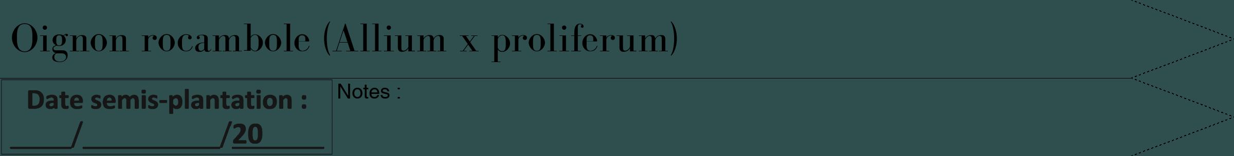 Étiquette de : Allium x proliferum - format b - style noire58bod avec comestibilité
