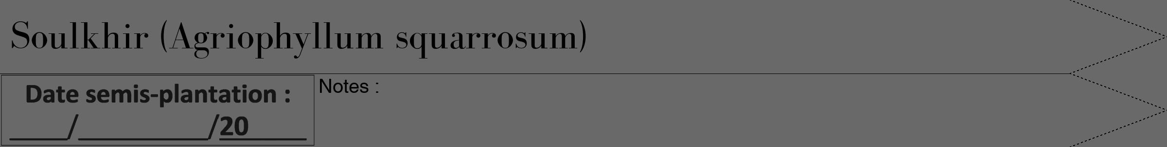 Étiquette de : Agriophyllum squarrosum - format b - style noire11bod avec comestibilité
