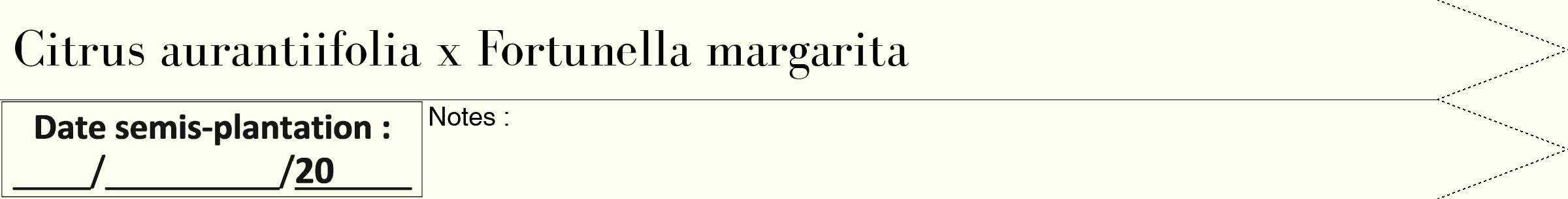Étiquette de : Citrus aurantiifolia x Fortunella margarita - format b - style noire19bod avec comestibilité