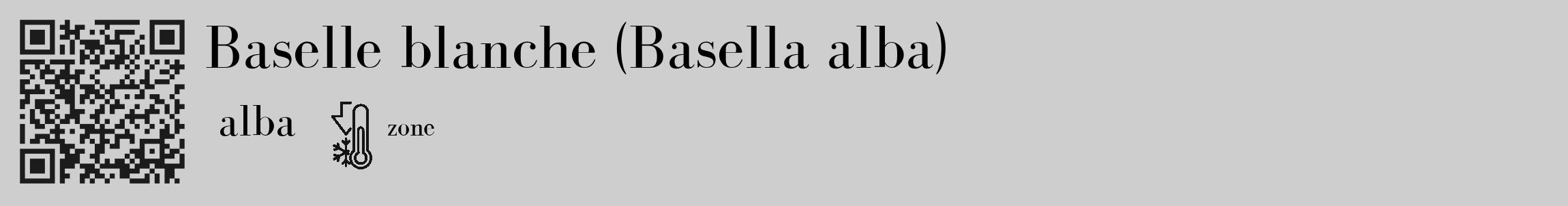 Étiquette de : Basella alba alba - format c - style noire17_basique_basiquebod avec qrcode et comestibilité