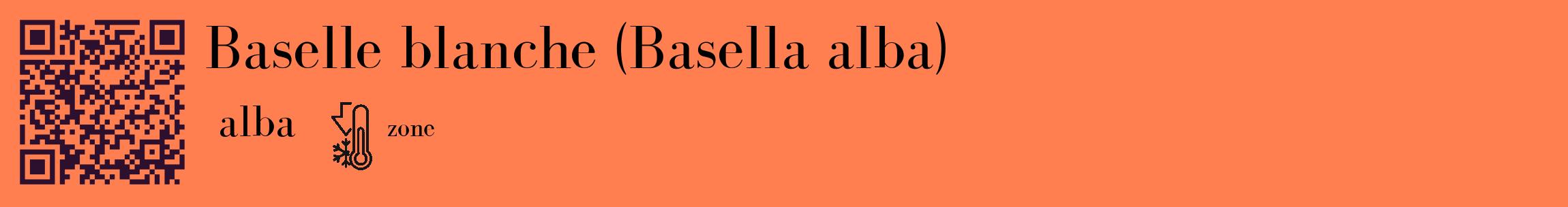 Étiquette de : Basella alba alba - format c - style noire24_basique_basiquebod avec qrcode et comestibilité