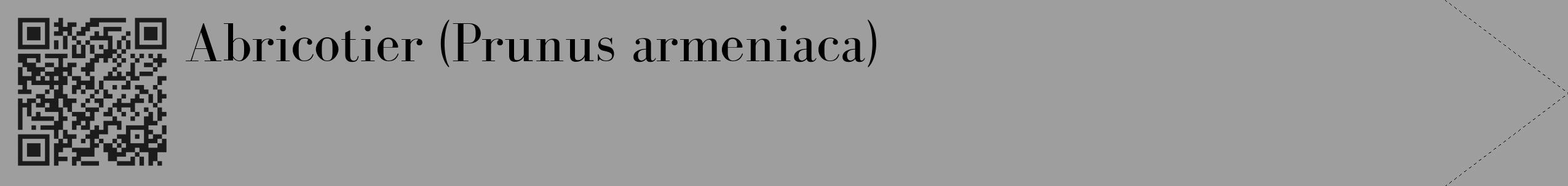 Étiquette de : Prunus armeniaca - format c - style noire42_simple_simplebod avec qrcode et comestibilité