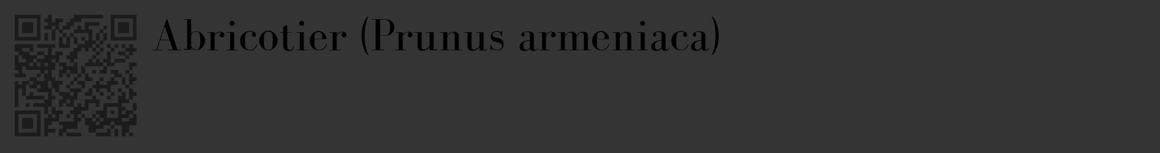 Étiquette de : Prunus armeniaca - format c - style noire46_basique_basiquebod avec qrcode et comestibilité