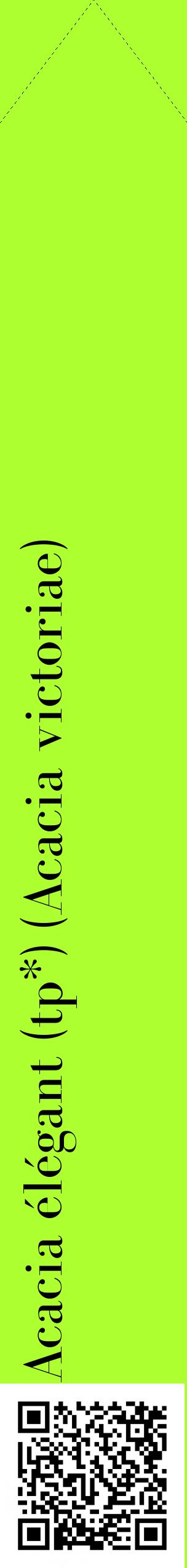 Étiquette de : Acacia victoriae - format c - style noire17_simplebod avec qrcode et comestibilité