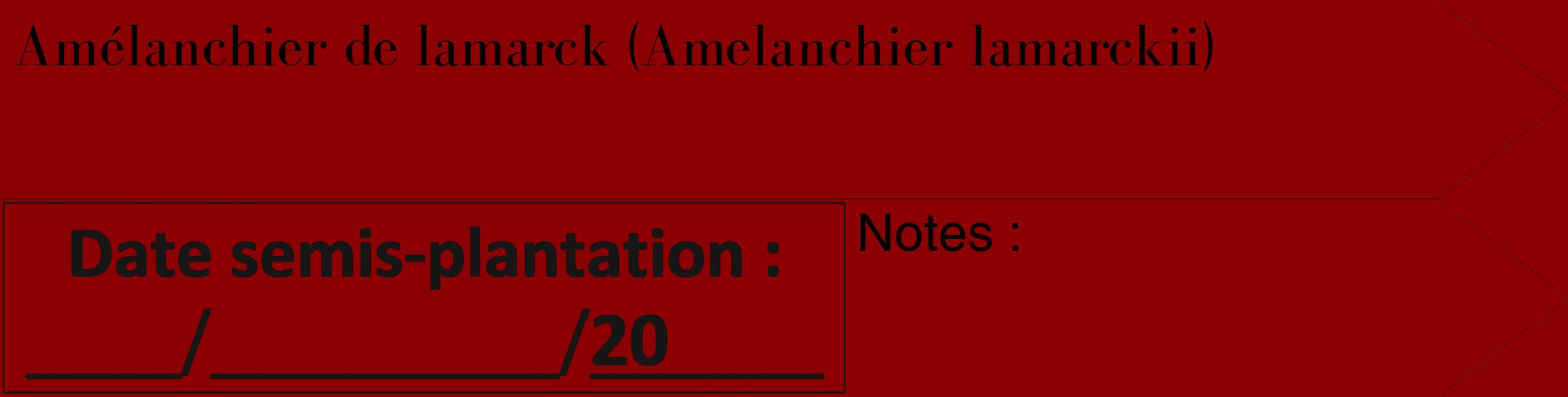Étiquette de : Amelanchier lamarckii - format c - style noire34_simple_simplebod avec comestibilité