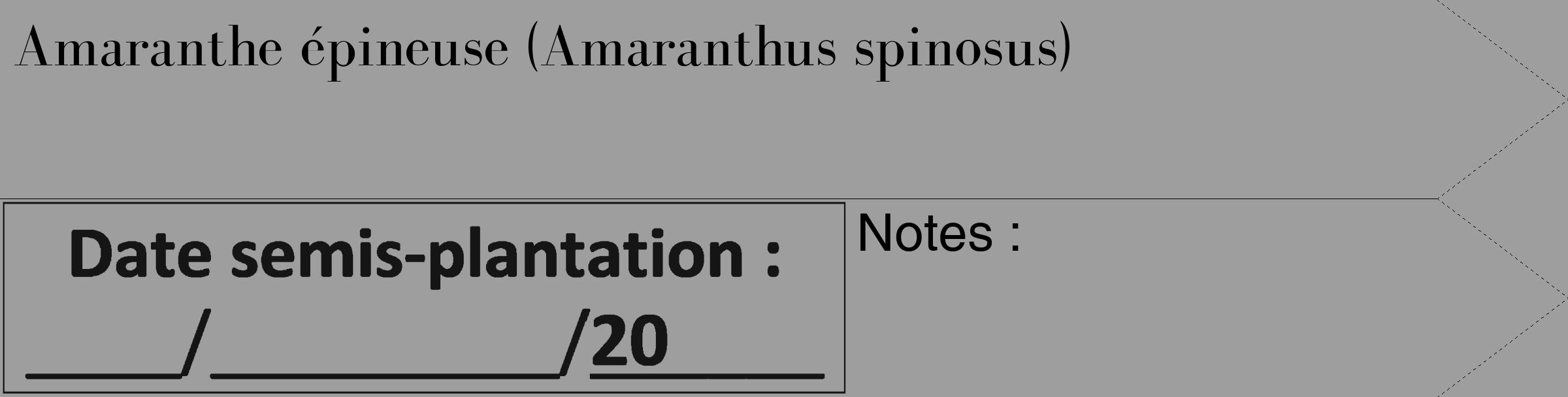 Étiquette de : Amaranthus spinosus - format c - style noire42_simple_simplebod avec comestibilité