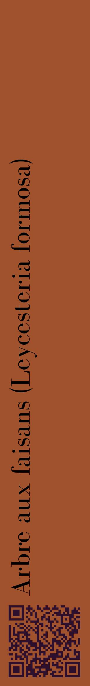 Étiquette de : Leycesteria formosa - format c - style noire32_basiquebod avec qrcode et comestibilité