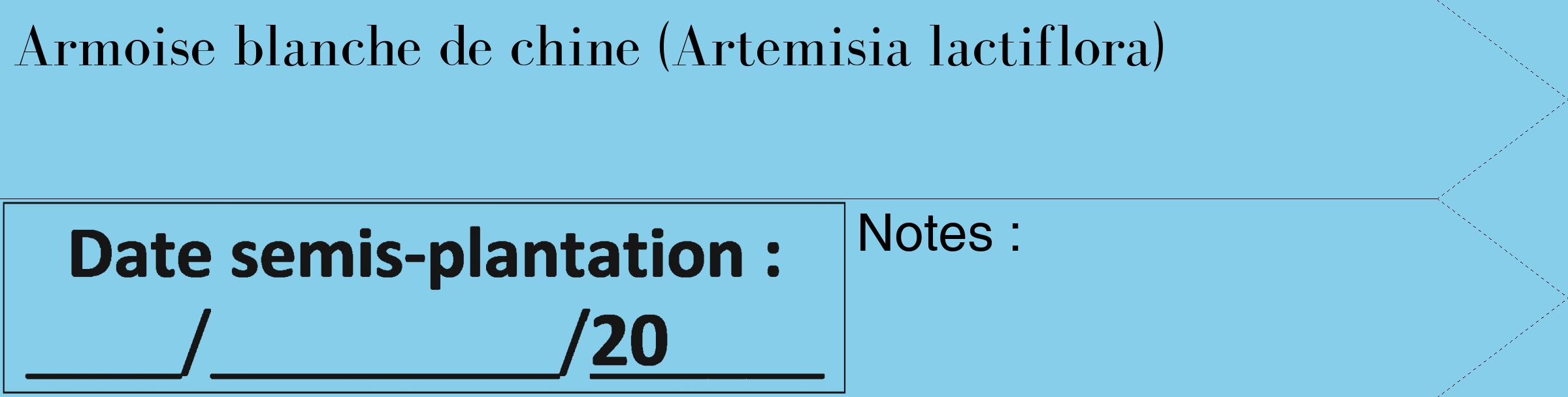 Étiquette de : Artemisia lactiflora - format c - style noire1_simple_simplebod avec comestibilité