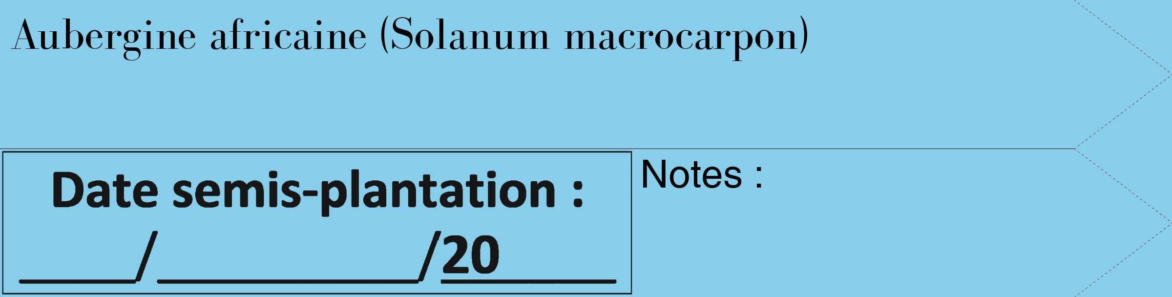 Étiquette de : Solanum macrocarpon - format c - style noire1_simple_simplebod avec comestibilité